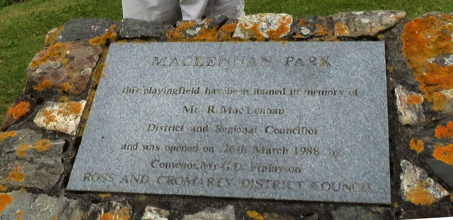 Photo of photos/Roderick MacLennan Park sign Aultbea